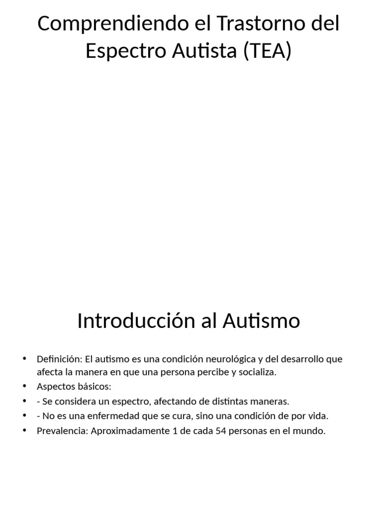 Guía sobre el Trastorno del Espectro Autista | PDF | Espectro autista ...