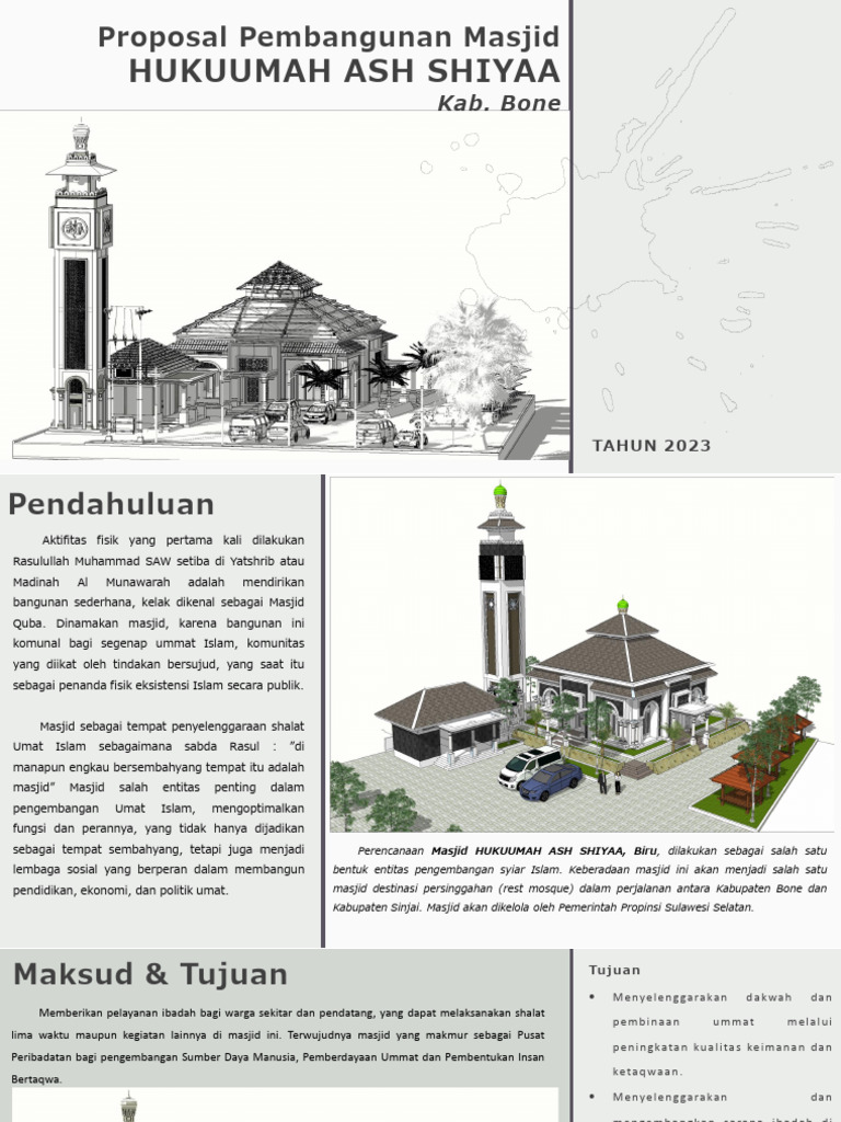 Proposal Pembangunan Masjid Hukumah | PDF