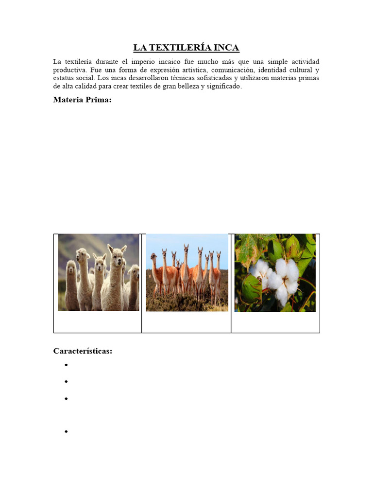 Textilería Inca: Arte y Técnicas | PDF | Textiles | Imperio Inca