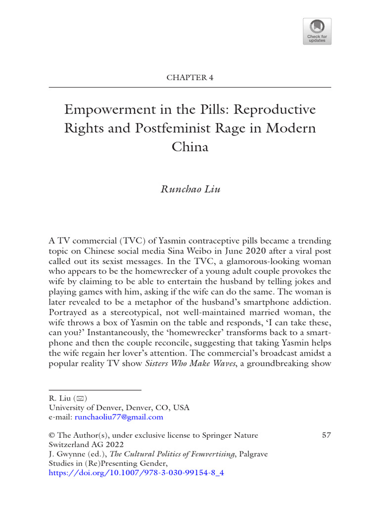 Femvertising and Reproductive Rights in China | PDF | Feminism | Gender ...