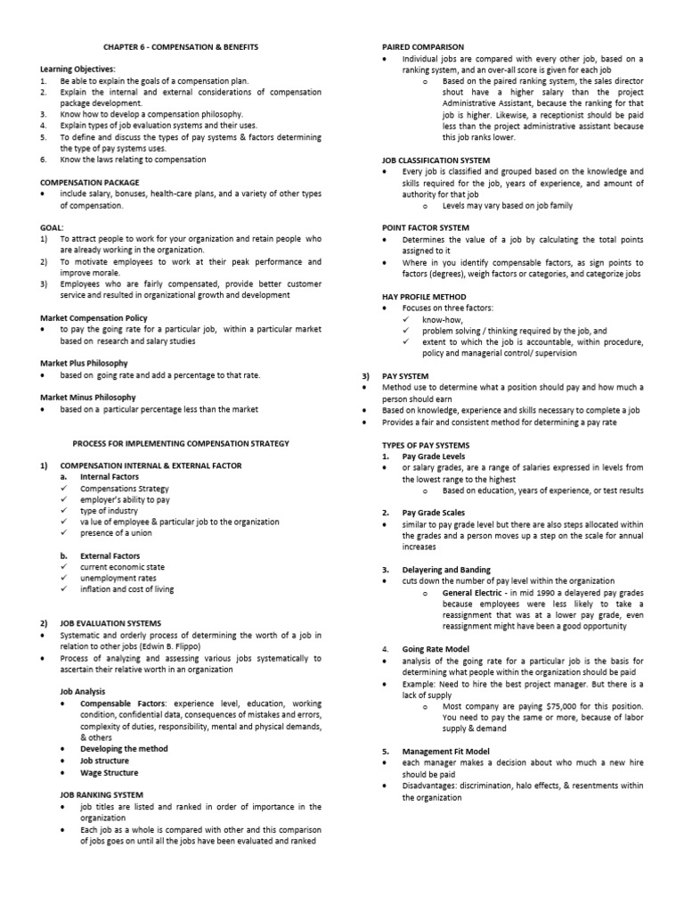 Chapter 6 | PDF | Cost Of Living | Compensation And Benefits