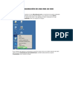 CONFIGURACIÓN DE UNA RED AD HOC
