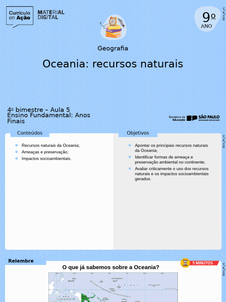 Recursos Naturais e Sustentabilidade na Oceania | PDF ...