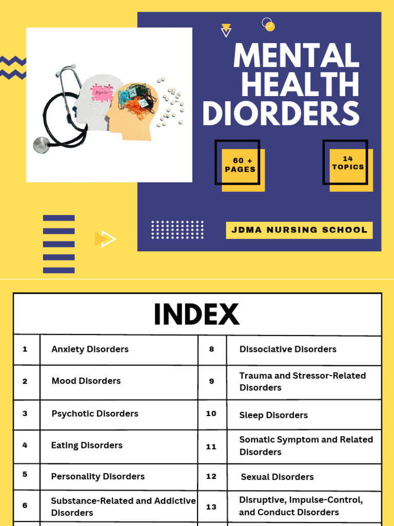 Overview of Mental Health Disorders | PDF | Dissociation (Psychology ...