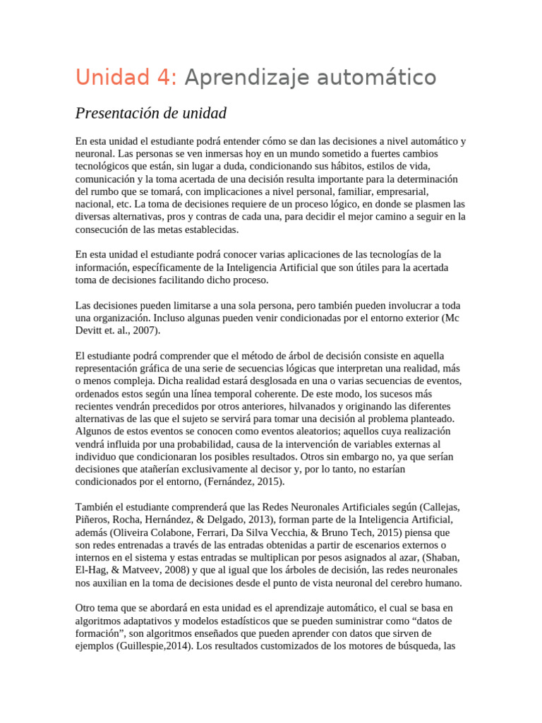 Sistemas Inteligentes Unidad 4 | PDF | Red neuronal artificial ...