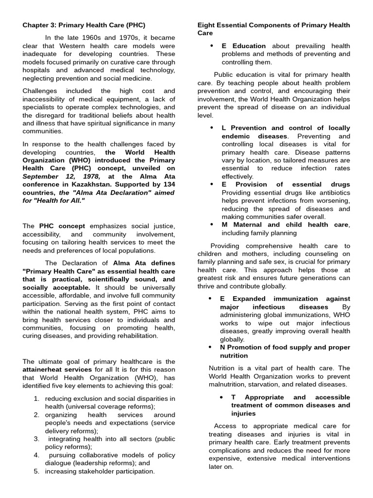 Understanding Primary Health Care Essentials | PDF | Health Care ...