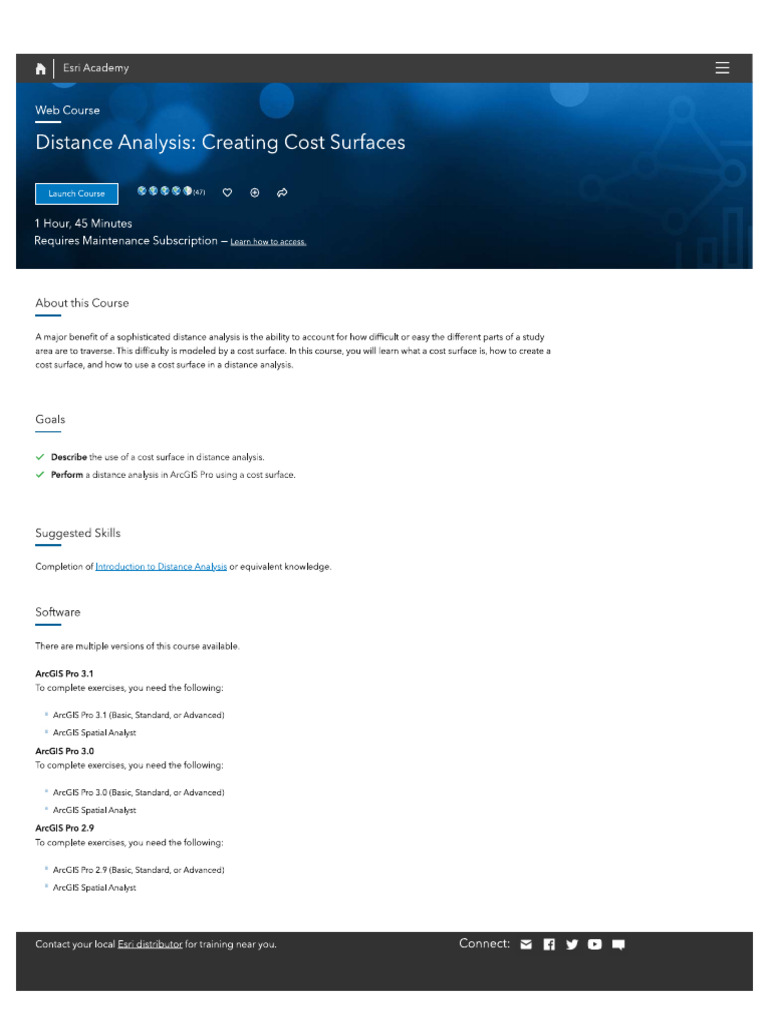 Distance Analysis Course Completion | PDF