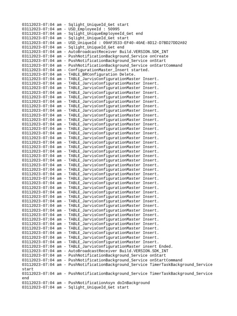 Jarvis Log | PDF | Information Retrieval | Data Management