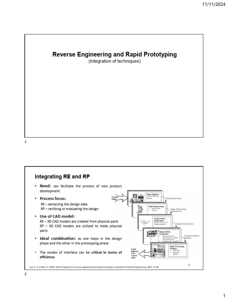 RE & RP Integration | PDF | Patent | Engineering