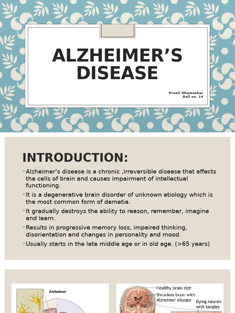 Understanding Alzheimer's Disease Symptoms | PDF | Alzheimer's Disease ...