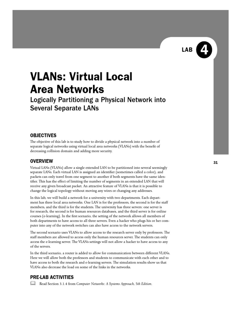 VLAN Configuration for University Network | PDF | Computer Network | Ip ...