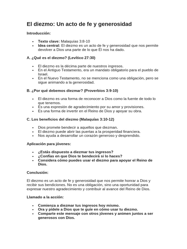 El Diezmo 2 | PDF | Diezmo | Creencia religiosa y doctrina