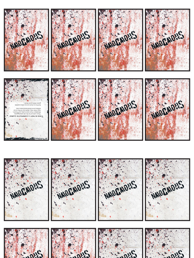 Showdown Cardbacks | PDF