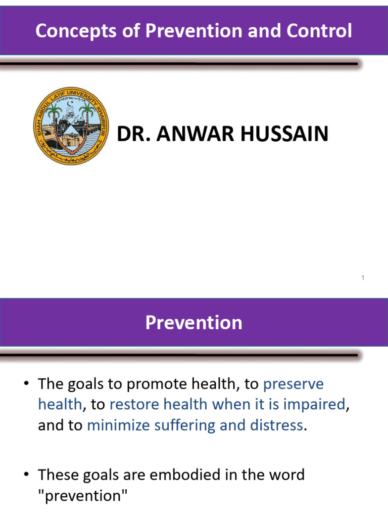 Control and Prevention of Diseases | PDF | Preventive Healthcare ...