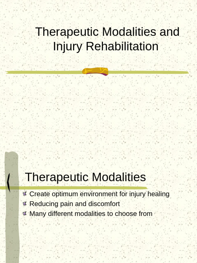Chapter 15: Therapeutic Modalities Guide | PDF | Massage | Muscle ...