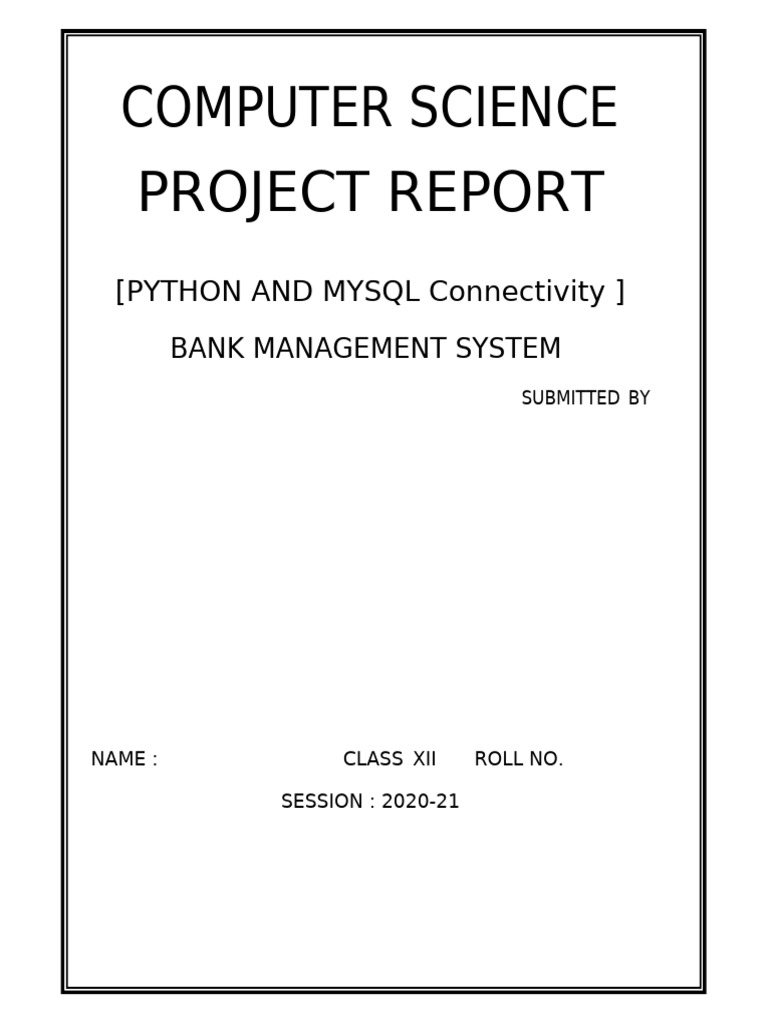 Python MySQL Bank Management System | PDF | Databases | Gratitude