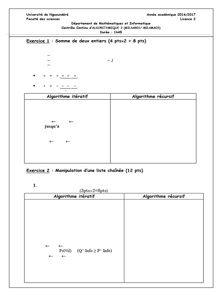 Algorithmes de somme et tri en Python | PDF | Programmation ...