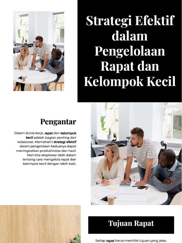 (strategi efektif dalam pengelolaan rapat dan kelompok kecil) | PDF