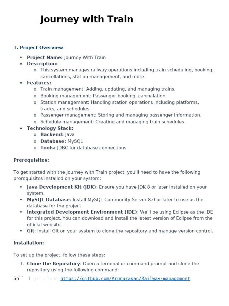Journey with Train | PDF | My Sql | Java (Programming Language)