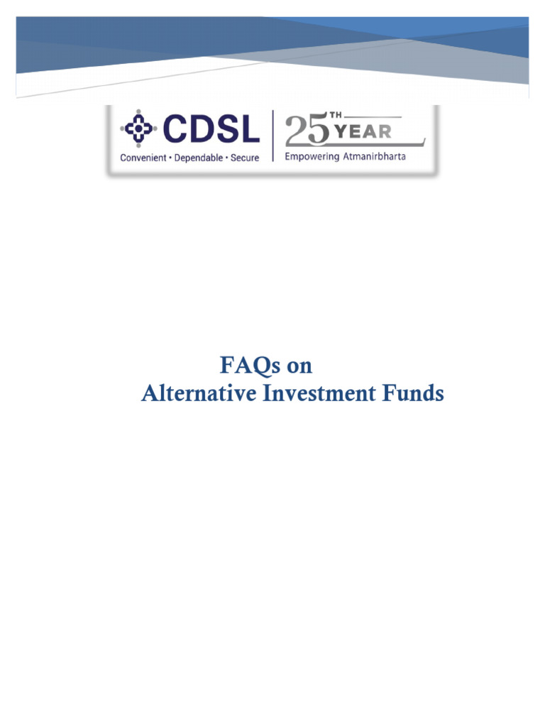 Cdsl aif faq pdf securities finance investing