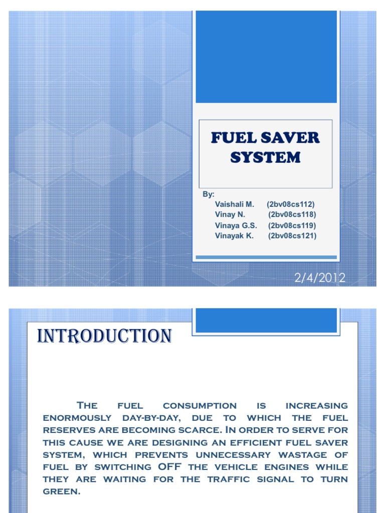 Fuel Saver System Transmitter Use Case