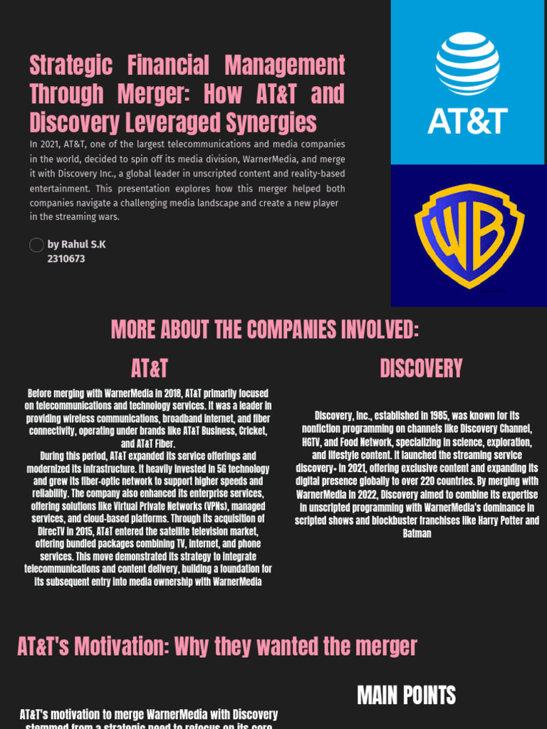 AT&T & Discovery Merger Insights | PDF | At&T | Companies