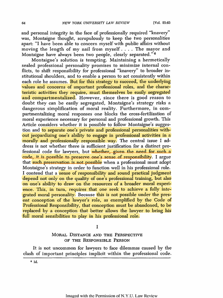 8art - Moral Responsibility in Professional Ethics (Postema) 3 | PDF ...