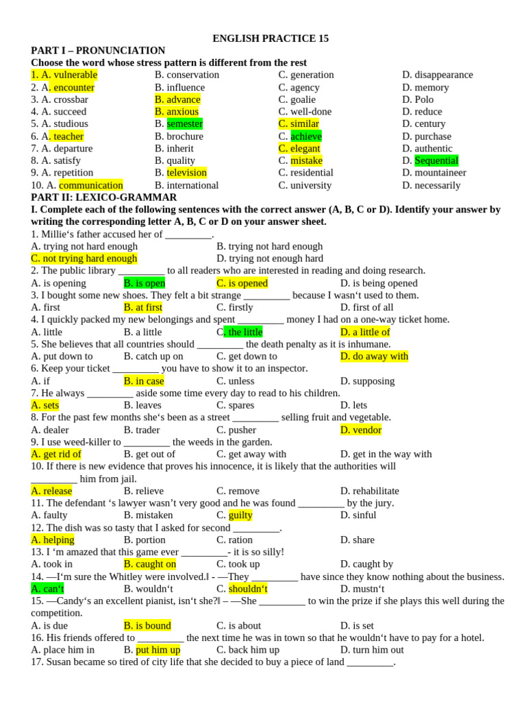 ĐỀ 15 | PDF