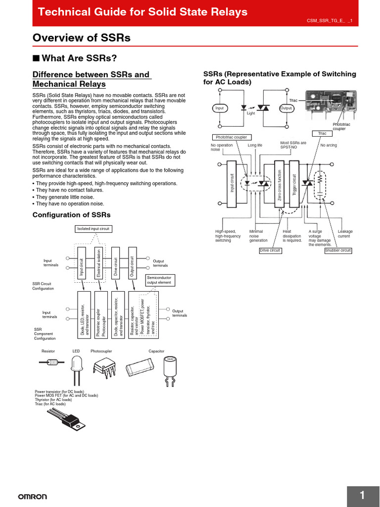 Technical Guide to Solid State Relays | PDF | Relay | Mosfet