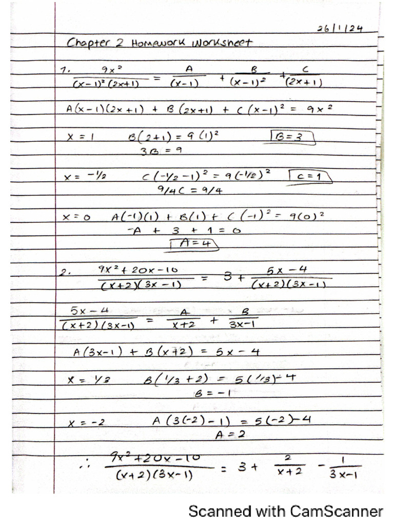 Math ch2 HW | PDF
