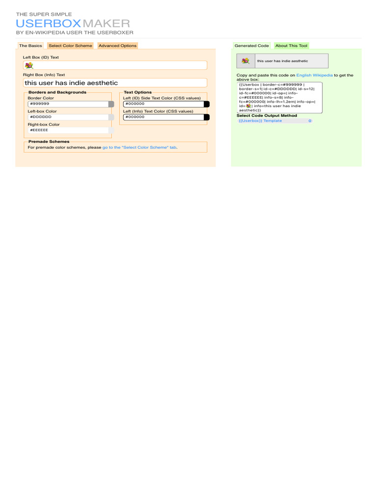 The Super-Simple Userbox Maker 2 | PDF