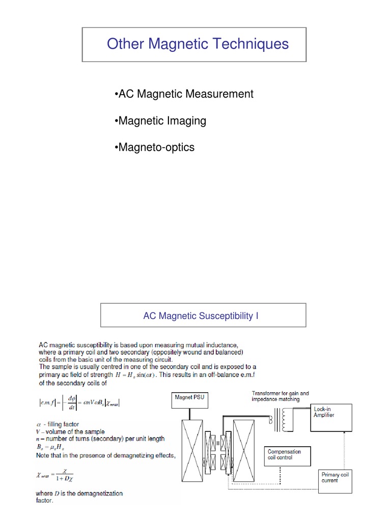 Advanced Magnetic Measurement Techniques | PDF | Science & Mathematics
