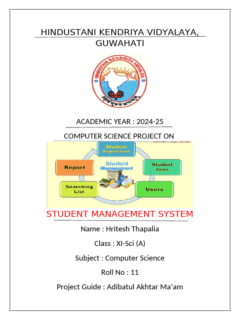 Hindustani Kendriya Vidyalaya Computer Science | PDF | Comma Separated ...