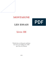 Michel de Montaigne, Essais, Livre III