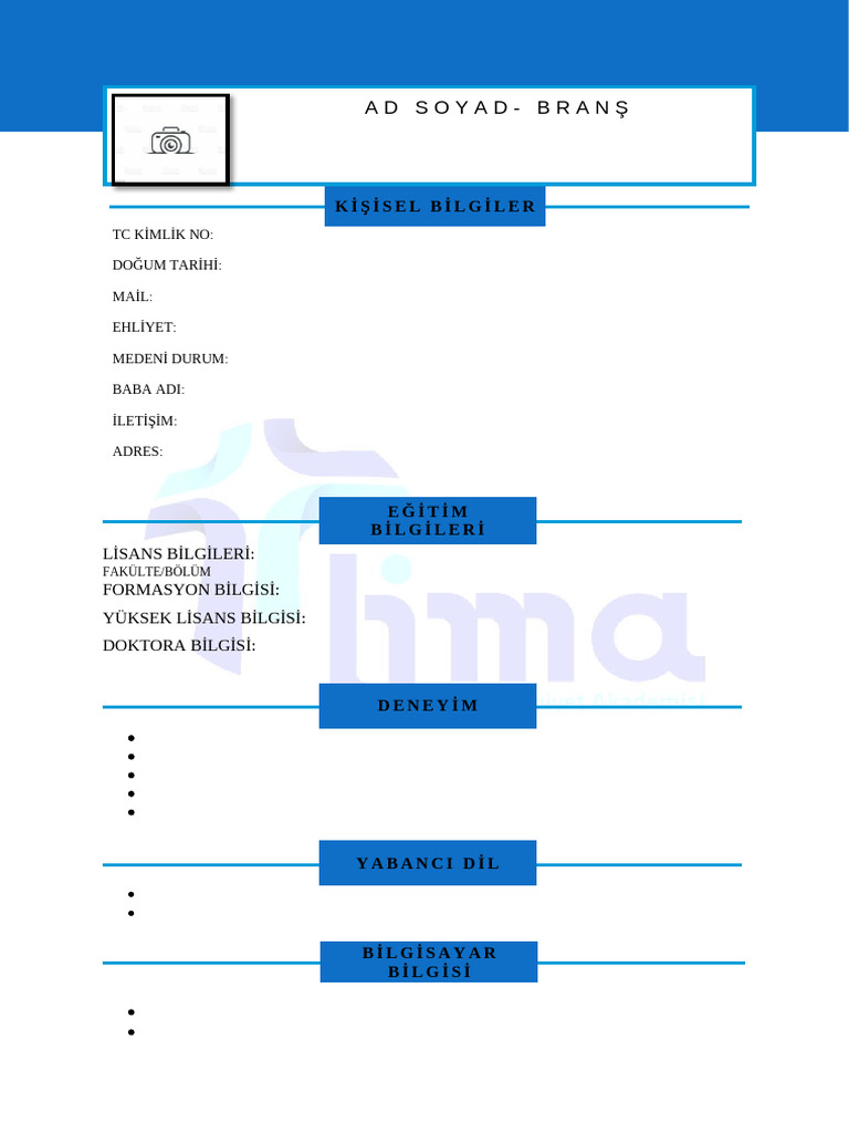 Cv Formati Boş (1) | PDF