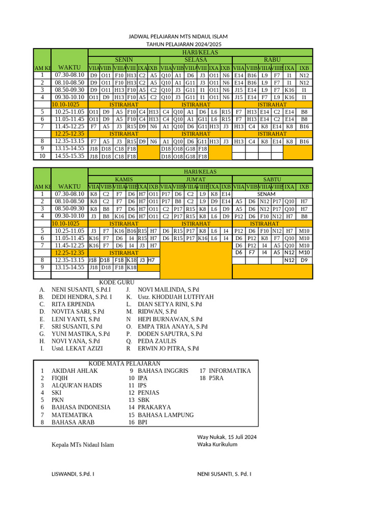 Jadwal 2024 Pdf