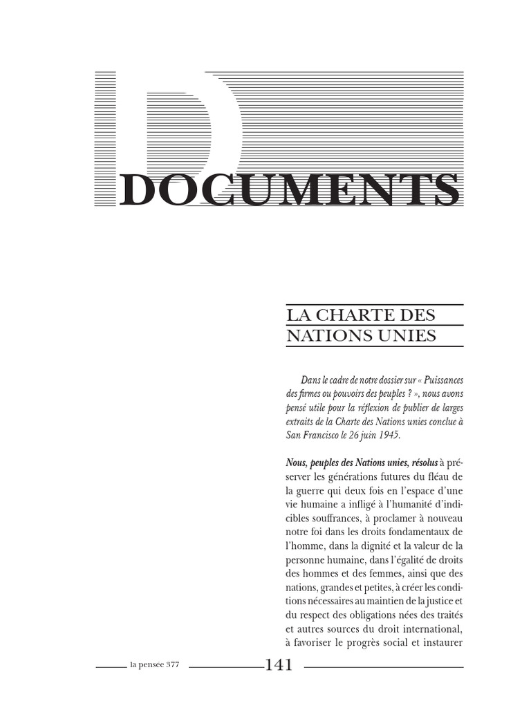 la-charte-des-nations-unies (1) | PDF | Conseil de sécurité des Nations ...