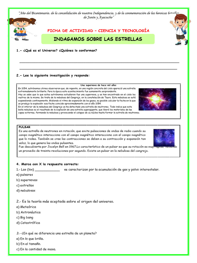 Supernova de 1054 y Estrellas | PDF | Estrellas | Nebulosa