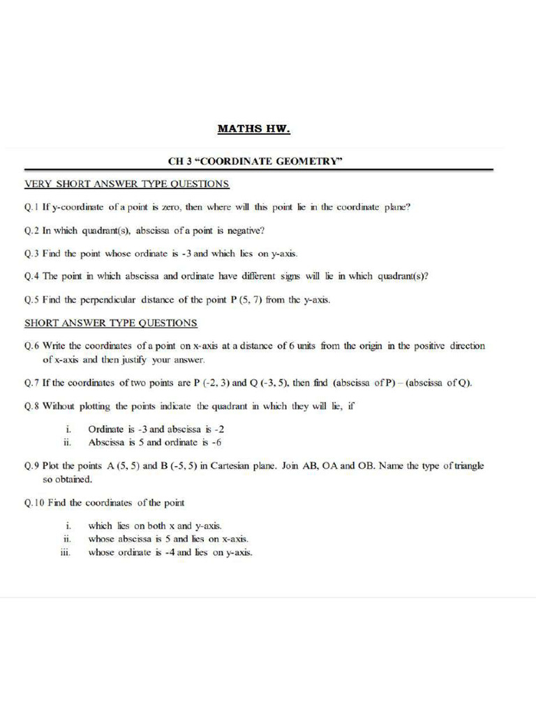 Coordinate Geometry | PDF