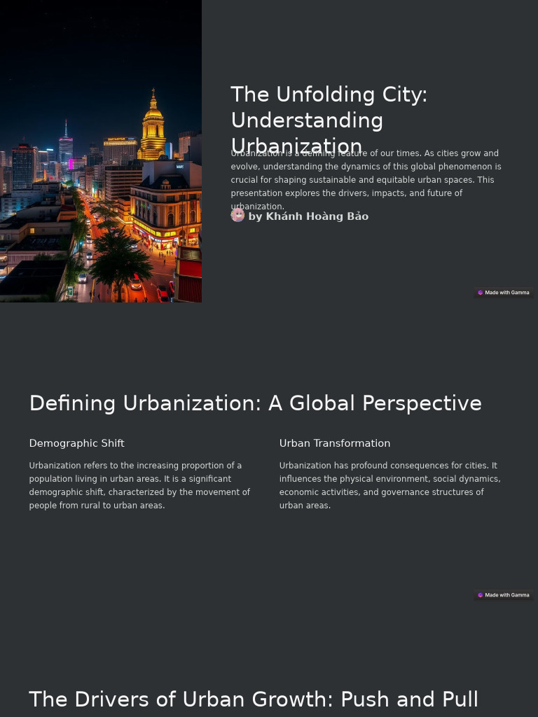 The Unfolding City Understanding Urbanization | PDF | Urbanization ...