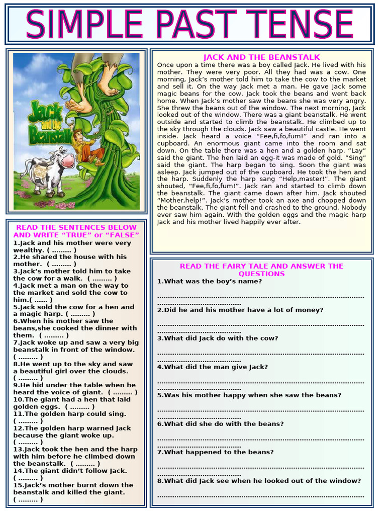 Esl Prin Tables 201012117341423926042 | PDF | Jack And The Beanstalk ...