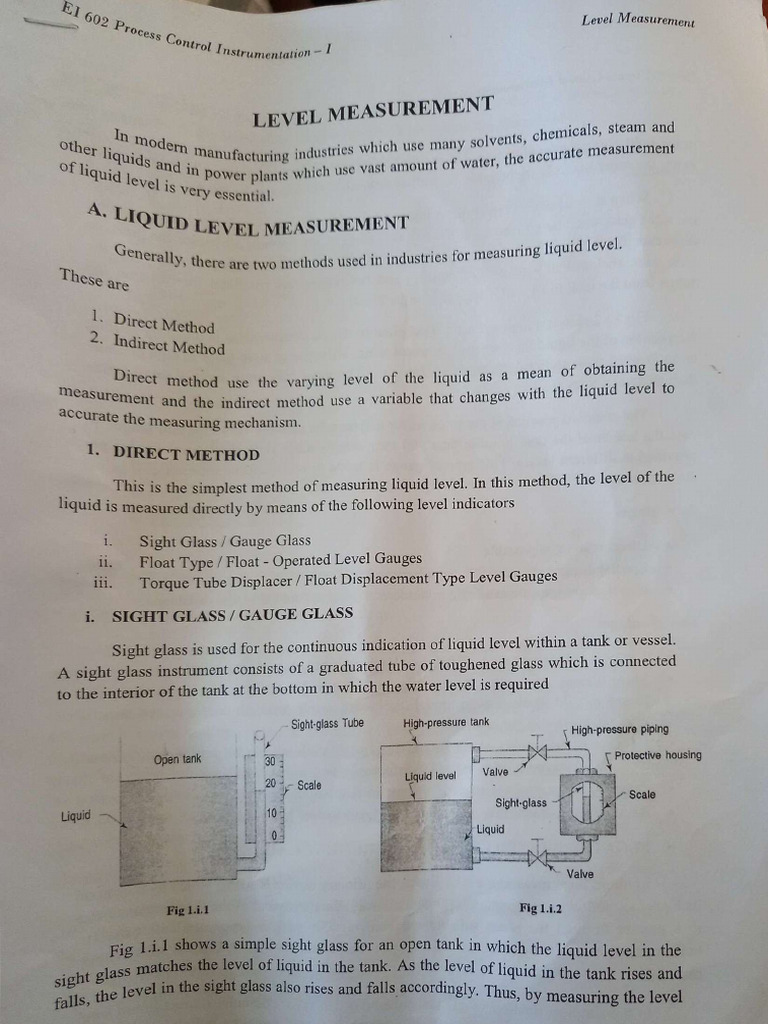 Level Measurement Indirect 2024 | PDF