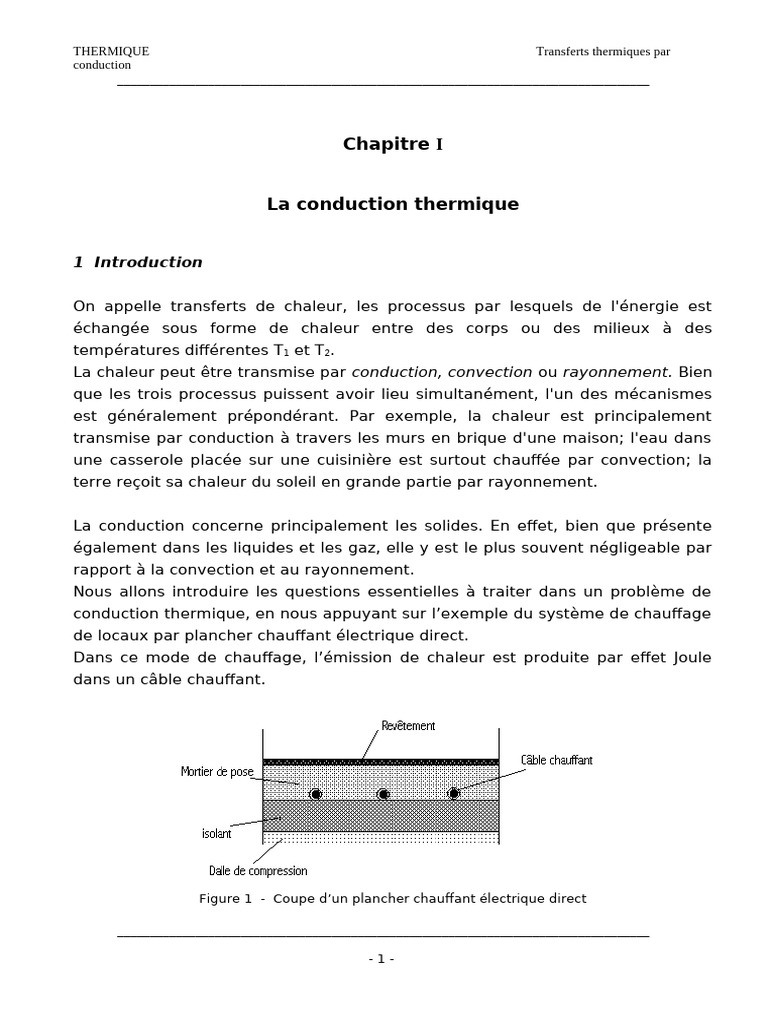 Conduction thermique principes et applications PDF Conduction — free download