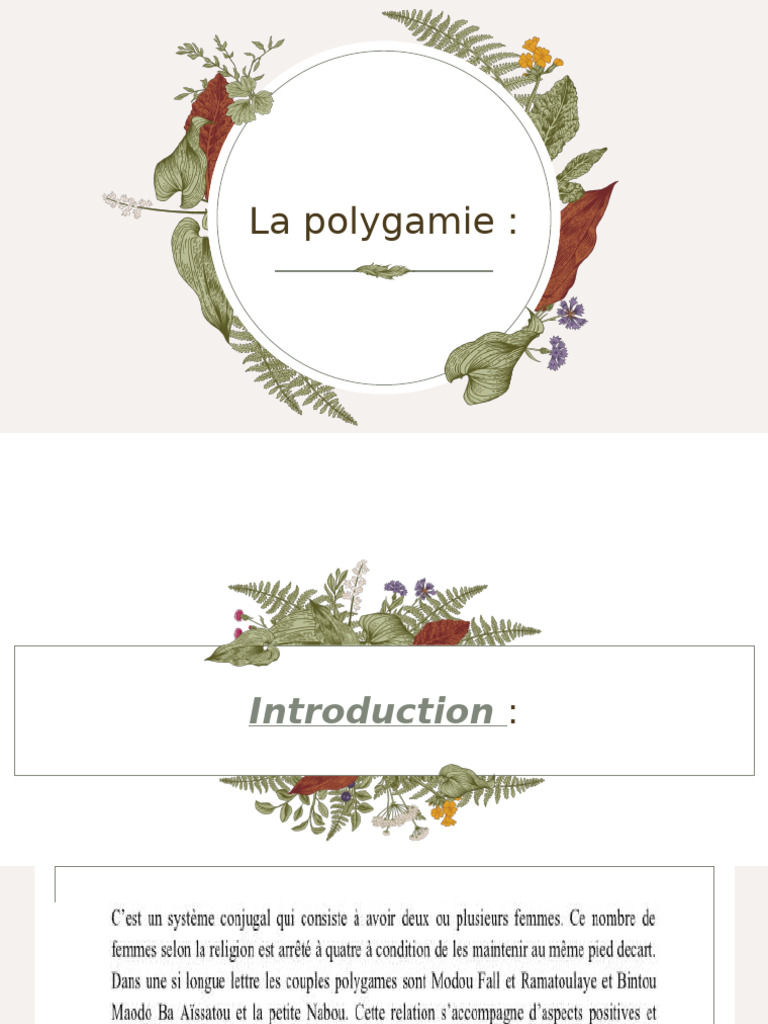 Débat sur la polygamie moderne | PDF | Polygamie | Droits des femmes