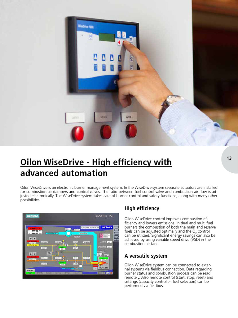 Oilon WiseDrive: Advanced Burner Control | PDF