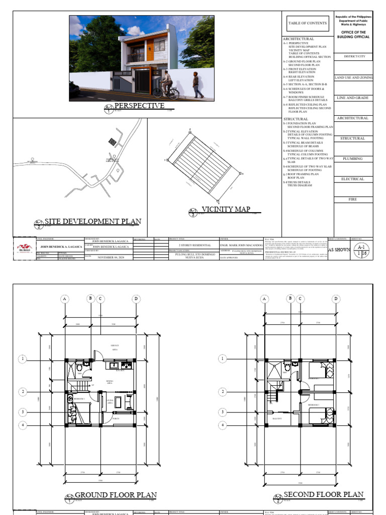 2-Storey Residential Plan in Nueva Ecija | PDF | Local Government Areas ...