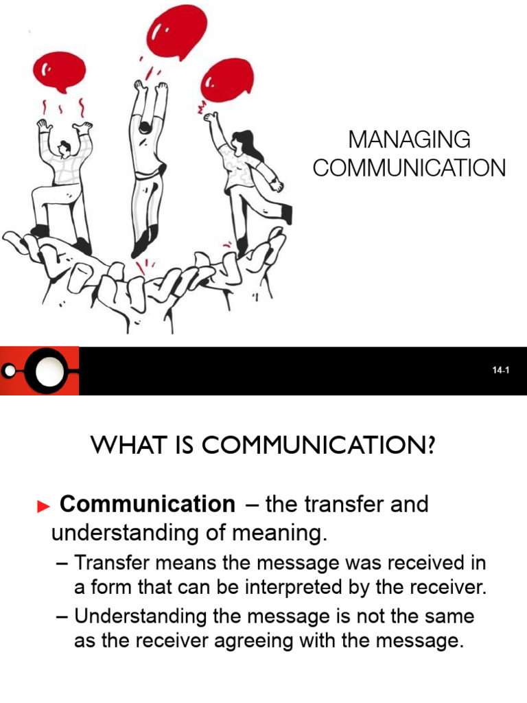 Week 13 - Managing Communication | PDF | Communication | Social Psychology