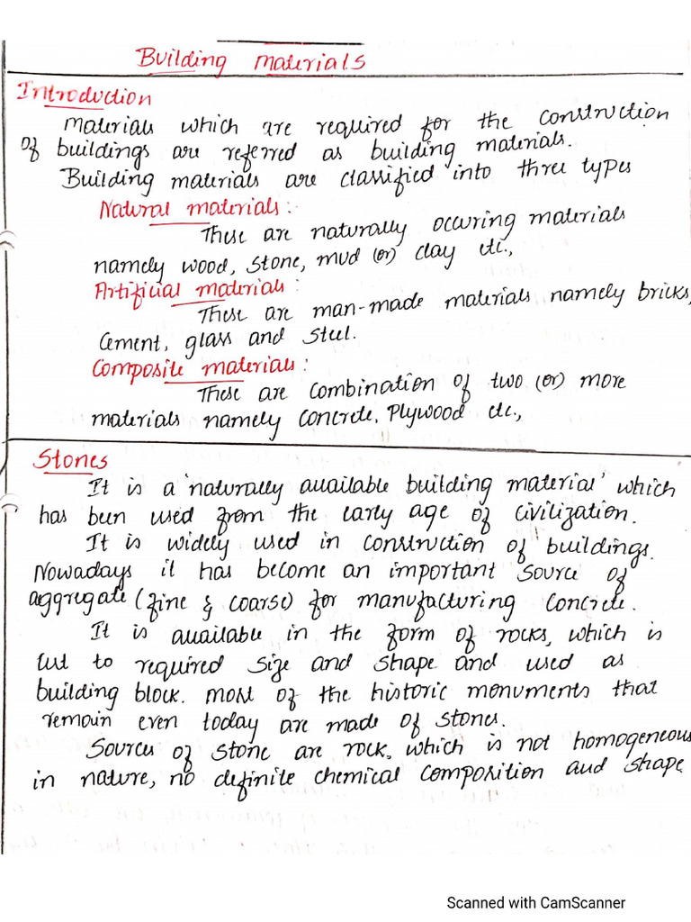 Module 1 - Building Materials | PDF