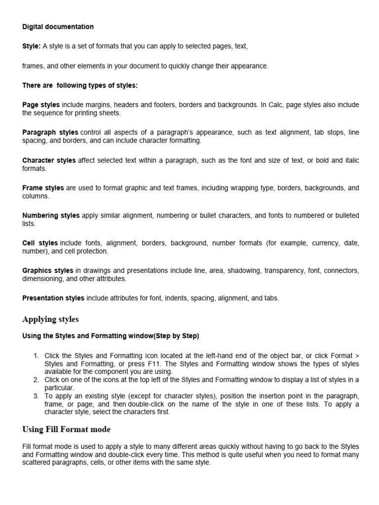 Guide to Document Styles and Images | PDF | Page Layout | Cursor (User ...