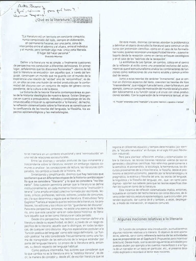B. Actis Nociones Literarias | PDF